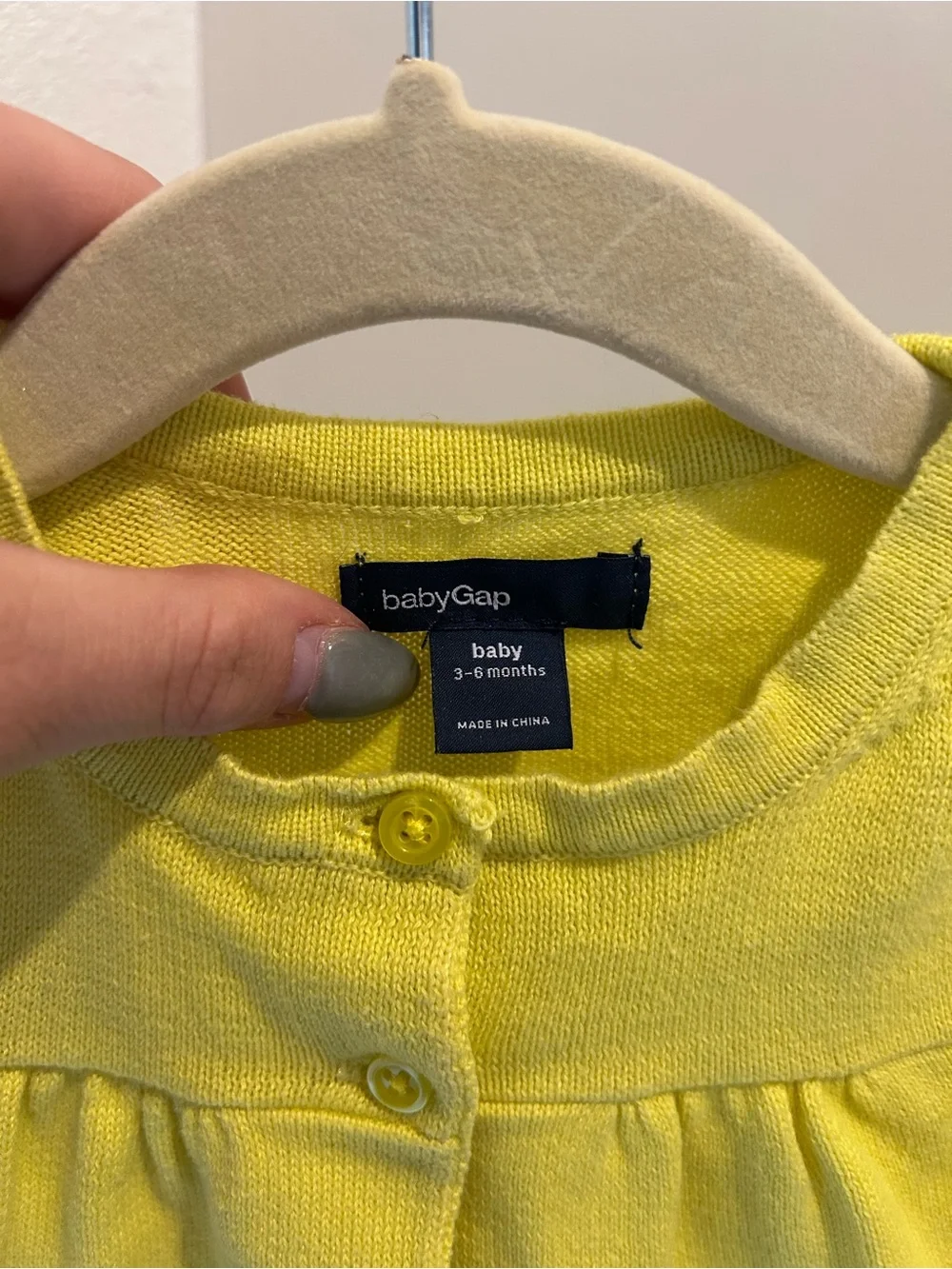 Baby Gap Chartreuse Knit Cardigan Size 3-6 Months